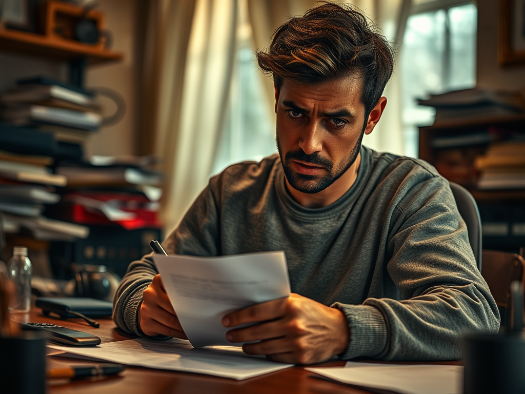 Person writing for legal help