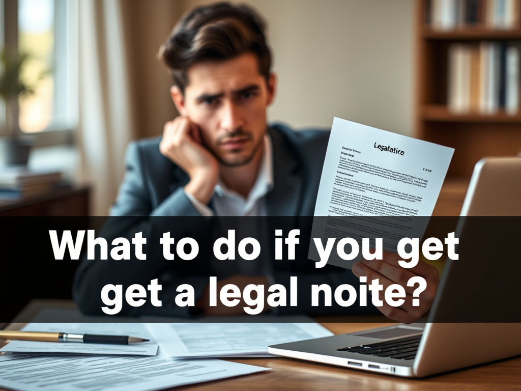 What to do if you get legal notice?